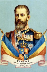Ritratto di Carlo I, re di Romania. Cromolitografia del XIX secolo da Unknown artist