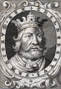 Ritratto di Childeberto I (ca. 495-558) Re di Parigi incisione del XVIII secolo da Unknown artist