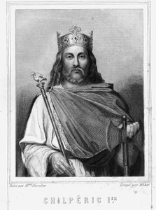 Ritratto di Chilperico I (539-584), Re di Neustria - in 