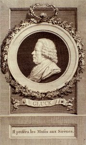 Ritratto di Christoph Gluck (1714-1787) compositore tedesco (incisione) da Unknown artist