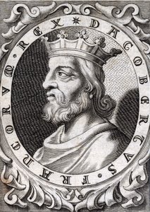 Ritratto di Dagoberto I, re dei Franchi (incisione del XVIII secolo) da Unknown artist