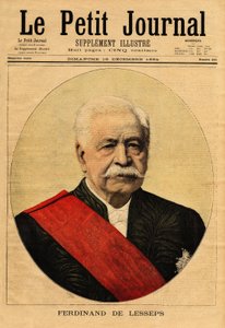 Ritratto di Ferdinand de Lesseps (1805-1894), detto "il grande francese", diplomatico e imprenditore, è il principale promotore del Canale di Suez e del Canale di Panama. da Unknown artist