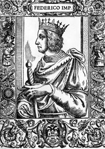 Ritratto di Federico II (1194-1250), imperatore tedesco.