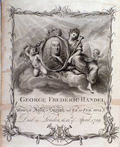 Ritratto di Georg Friedrich Handel (incisione) da Unknown artist