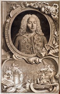 Ritratto di Georg Friedrich Handel (o Händel) (1685-1759) Frontespizio di 