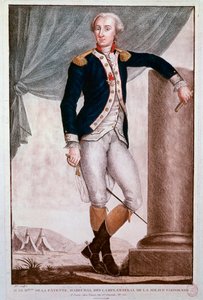 Ritratto di Gilbert du Motier, Marchese de Lafayette (incisione)