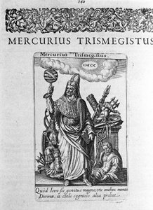 Ritratto ideale di Ermete Trismegisto, astrologo, da un trattato di Jacques Boissard 