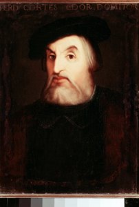 Ritratto di Hernan Cortes, conquistador spagnolo del Messico