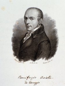 Ritratto del compositore italiano Bonifazio Asioli. Incisione. 19° secolo da Unknown artist