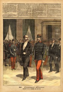 Ritratto di Jean Casimir-Perrier (Casimir Perrier, Casimir Perrier, Casimir-Perrier) (1847-1907), nuovo presidente della Camera dei Deputati. Incisione in 