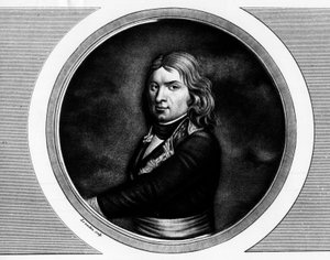 Ritratto di Jean Etienne Championet, generale francese (1762-1800). Incisione in 