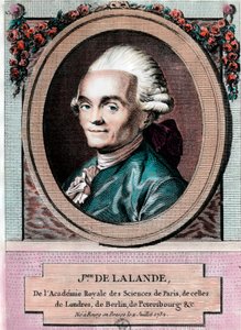Ritratto di Jean Jerome Lefrancois de Lallande (incisione del XVIII secolo)