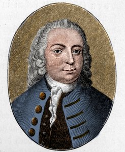 Ritratto di Johann Christian Gunther. Poeta tedesco (1695 - 1723). Incisione da Unknown artist