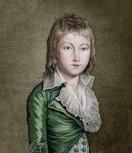 Ritratto di Luigi XVII (1785-1795) il delfino di Francia Litografia