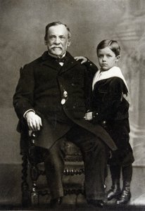 Ritratto di Louis Pasteur (1822 - 1895) e suo nipote Louis Pasteur Vallery - Radot nel 1893