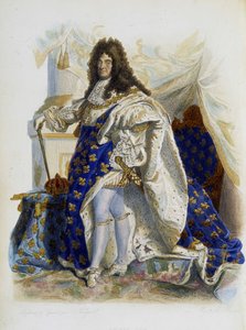 Ritratto di Luigi XIV (1638-1715) - in "Le Plutarque francais", di Mennechet da Unknown artist