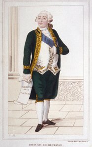 Ritratto di Luigi XVI (1754 - 1793). Incisione del 1830