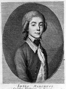 Ritratto di Luigi Marchesi (1754 - 1829) noto anche come Marchesini, castrato italiano.