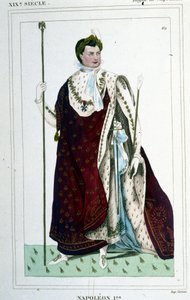 Ritratto di Napoleone I (1769 - 1821) in abito da imperatore.