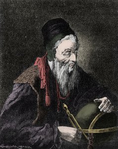 Ritratto di Nostradamus, Michel de Notre Dame (1503-1566) astrologo e medico francese - Incisione del XIX secolo da Unknown artist