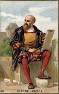 Ritratto di Pierre Lescot (1515 - 1578), architetto e pittore francese (cromolitografia del XIX secolo) da Unknown artist