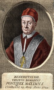 Ritratto di Papa Benedetto XIII (Vincenzo Maria Orsini) (1649 - 1730), 243º papa. da Unknown artist