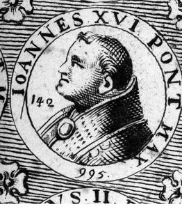 Ritratto di Papa Giovanni XVI (Johannes Philagatus) (morto nel 1013). da Unknown artist