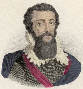 Ritratto di Robert Devereux, Conte di Essex (1566-1601) generale inglese, favorito di Elisabetta I. Incisione del XIX secolo da Unknown artist