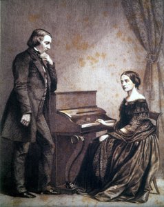 Ritratto di Robert Schumann (1810 - 1856), compositore tedesco, e Clara Schumann (1819 - 1896), pianista tedesca.