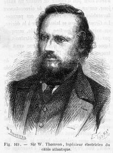 Ritratto di Sir William Thomson, Lord Kelvin (1824-1907) - in "Le meraviglie della scienza" di Louis Figuier