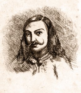 Ritratto di Théophile Gautier. Disegno. XIX secolo da Unknown artist