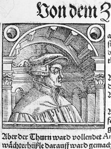 Ritratto di Ulrich Zwingli (1484 - 1531), riformatore religioso svizzero