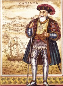 Ritratto di Vasco de Gama. Cromolitografia da Unknown artist