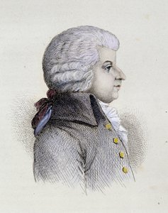 Ritratto di Wolfgang Amadeus Mozart (1756-1791) giovane - incisione da Unknown artist