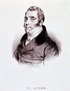 Ritratto del compositore inglese Daniel Francois Esprit Auber (1782-1871). Incisione. 19° secolo. Milano, biblioteca del conservatorio da Unknown artist