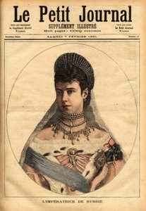 Ritratto della principessa danese Mary Sophie Dagmar (1847-1928), che sposò con il nome di Maria Feodorovna (o Fiodorovna, o Fedorovna), nel 1866, Alexander Alexandrovich Romanov (1845-1894), o Alessandro III imperatore (zar) di Russia. Incisione in 