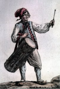 Ritratto del tenore francese Antoine Trial (1736 - 1795) nel ruolo di Père la Joie in "I Mietitori" di André Modeste Grétry, Parigi 1787