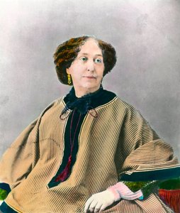 Ritratto della scrittrice George Sand (1804-1876) Aurore Dupin, Baronessa Dudevant