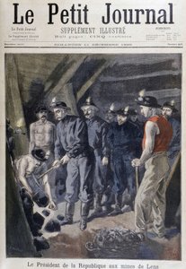 Il presidente della Repubblica Jean Casimir-Perrier circondato dai minatori alle miniere di Lens, "Le petit journal" 11 dicembre
