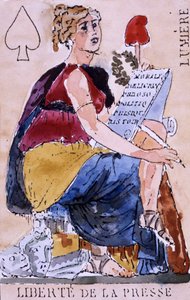 Libertà di stampa - Carta da gioco rivoluzionaria da Unknown artist