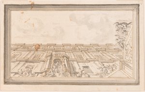 Progetto per un soffitto dipinto da Unknown artist
