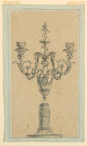 Progetto per un candelabro da Unknown artist