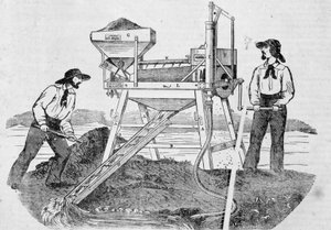 Pub "The Fortune, Company of the Gold Mines of California": immagine che raffigura due cercatori d
