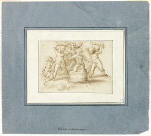 Putti che fanno il vino da Unknown artist