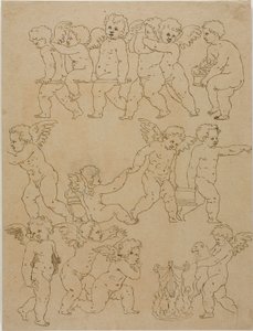 Putti che svolgono compiti da Unknown artist