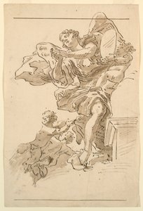 Putti e figura alata