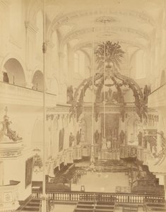 Québec, interno della cattedrale da Unknown artist