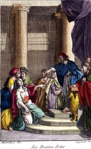 Regina Ester. Incisione del XVIII secolo.