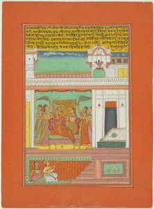 Raga Malkaushika, pagina da un set di ragamala di Jaipur da Unknown artist