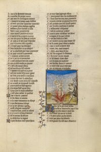 Pioggia che spegne le fiamme del rogo a cui è legato il re Kroesus da Unknown artist